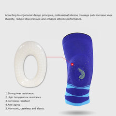 Knee Support Brace Compression Sleeves Protector Elastic Kneepad Silicon Padded Bracket Basketball Running Fitness knee pads XXL