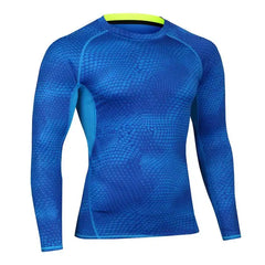 Long Sleeve Sport Shirt Men Quick Dry Men's Running T-shirt Snake Gym Clothing Fitness Top Mens Rashgard Soccer Jersey MA19