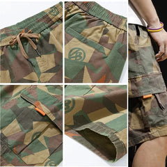 Camo Cargo Men Shorts Sweatpants Korean Fashion Printed Shorts Men's Casual Running Hip Hop Clothes for Men