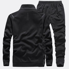 Nice Pop solid color Tracksuit Men 2 Piece Set Hoodie and Pants Casual Sportswear Gym Clothing Jogging Men's Suits Black Red