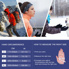 Men Women Winter Cycling Gloves 3M Thinsulate Waterproof Touchscreen Warm Bike Gloves for Driving Hiking  Motorcycle Gloves