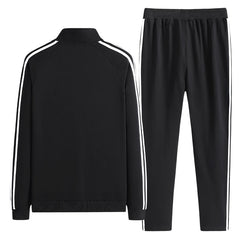 Sport Set Men Windproof Gym Training Clothing Cotton 3 Stripe Warm Fitness Tracksuit Autumn Jogging Jogger Sportswear Plus Size