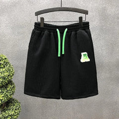 Spring Men's Shorts Korean Fashion Green Shorts Harajuku High Street Men's Clothing Men's Casual Shorts At Home New