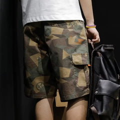 Camo Cargo Men Shorts Sweatpants Korean Fashion Printed Shorts Men's Casual Running Hip Hop Clothes for Men