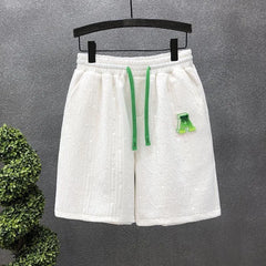 Spring Men's Shorts Korean Fashion Green Shorts Harajuku High Street Men's Clothing Men's Casual Shorts At Home New